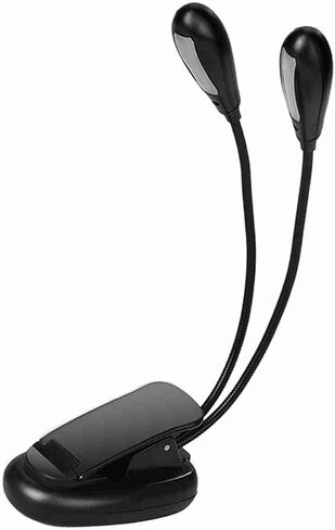 Eujgoov 14 LED USB قابلة للشحن ضوء القراءة ذراع مزدوج 14 تركيب المصابيح مع 9 أوضاع يعتم مصباح القراءة مشبك مرن in Saudi Arabia