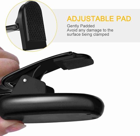 Eujgoov 14 LED USB قابلة للشحن ضوء القراءة ذراع مزدوج 14 تركيب المصابيح مع 9 أوضاع يعتم مصباح القراءة مشبك مرن in Saudi Arabia