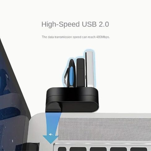 Mini USB 2.0 3-Port Hub for Laptop and PC – Compact Rotating Splitter Adapter in Saudi Arabia