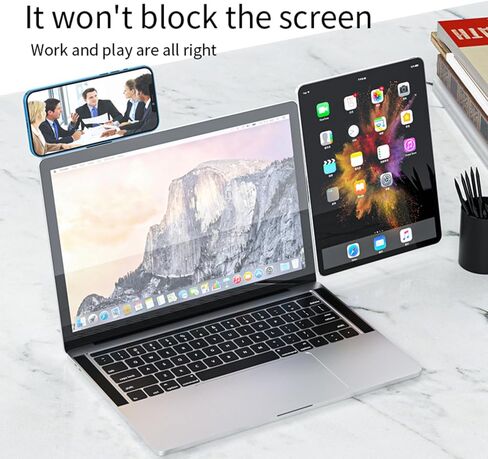 Universal Laptop and Monitor Phone Holder Slim Portable Foldable Smartphone Stand Multi Functional Expansion Bracket(Gold) in Saudi Arabia