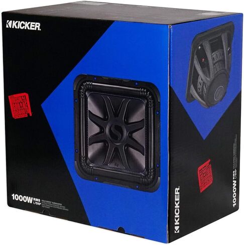 KICKER (2) L7S152 مكبرات صوت مربعة للسيارة مقاس 15 بوصة 4000 وات L7S + حاوية صندوق فرعية مبطنة in Kuwait