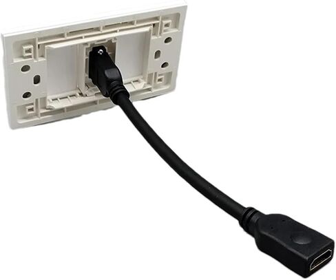 One-Port HDMI 2.0 US-Standard Wall Panel Socket with HDMI Cable in Saudi Arabia
