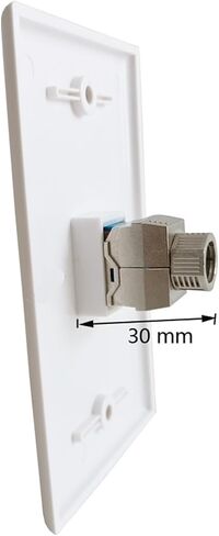 لوحة حائط CAT.8 RJ45 مع مقبس CAT8 LAN لمقبس شبكة 40 جيجابايت (أبيض) in Saudi Arabia
