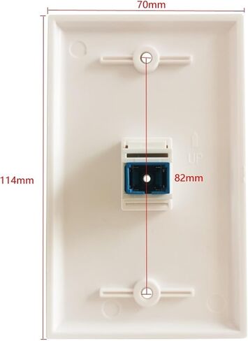 Single-Port SC Fiber Optic UPC Receptacle Adapter with Standard US White faceplate(1 Port SC UPC) in Saudi Arabia