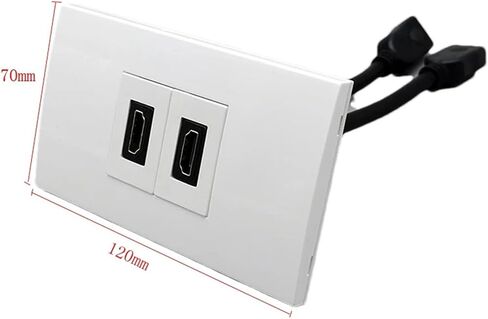 2 مقبس لوحة حائط HDMI 2.0 أمريكي مع كابل تمديد 20 سم in Saudi Arabia
