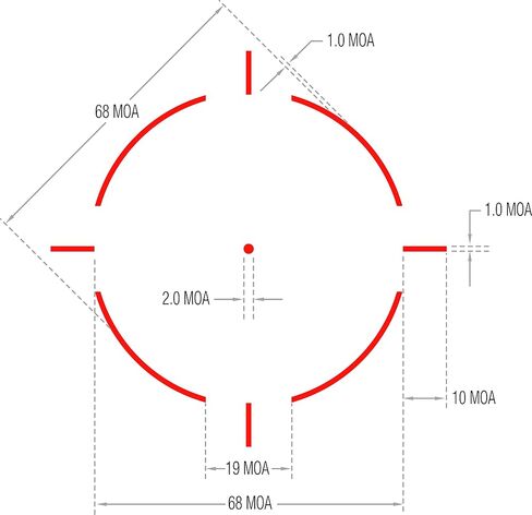 Trijicon MRO HD 68 MOA Reticle with 2.0 MOA Dots in Saudi Arabia