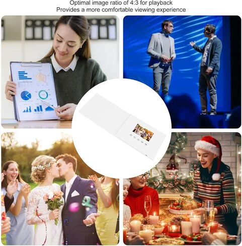 GOWENIC Video Greeting Card, 720P HD Electronic Video Brochure with 4GB Memory, Direct Playback MP4 AVI WMV, for Wedding Xmas Corporate Gifts (4.3IN) in Saudi Arabia