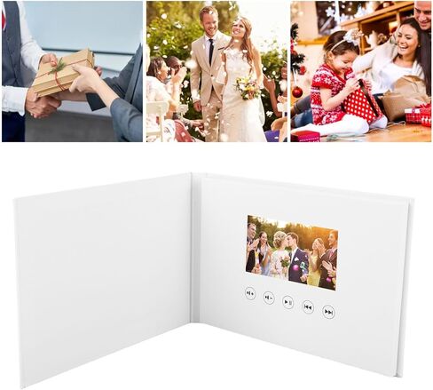 GOWENIC Video Greeting Card, 720P HD Electronic Video Brochure with 4GB Memory, Direct Playback MP4 AVI WMV, for Wedding Xmas Corporate Gifts (4.3IN) in Saudi Arabia