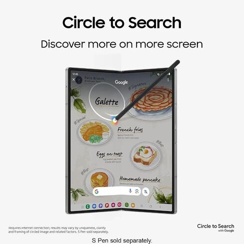 Amazon Renewed Galaxy Z Fold 6 256GB Unlocked Android Smartphone, Circle to Search, Handsfree Live Interpreter, AI Photo Edits, Large Screen, 2024, Silver (Renewed) in Saudi Arabia