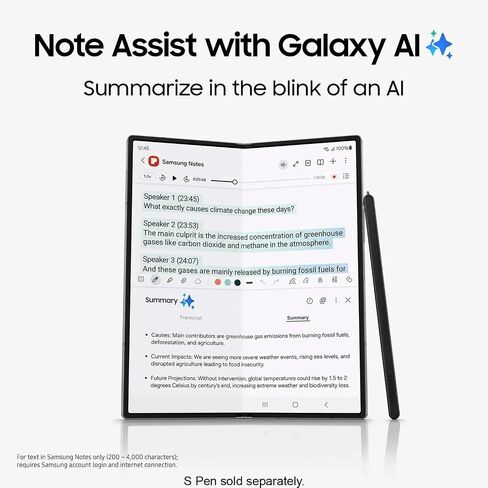 Amazon Renewed Galaxy Z Fold 6 256GB Unlocked Android Smartphone, Circle to Search, Handsfree Live Interpreter, AI Photo Edits, Large Screen, 2024, Silver (Renewed) in Saudi Arabia