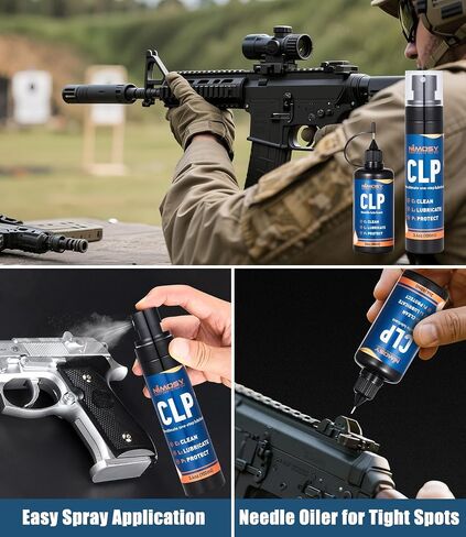 CLP Gun Cleaning Oil kit-Includes Pro Cleaner, CLP Lubricant, Brushes, Picks Swabs and Cloth, Complete Gun Cleaner and Oil Supplies for Rifle Pistol Firearm Maintenance,Gifts for Men in Saudi Arabia