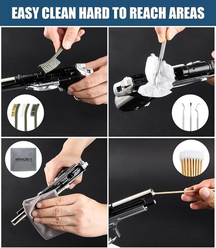 CLP Gun Cleaning Oil kit-Includes Pro Cleaner, CLP Lubricant, Brushes, Picks Swabs and Cloth, Complete Gun Cleaner and Oil Supplies for Rifle Pistol Firearm Maintenance,Gifts for Men in Saudi Arabia