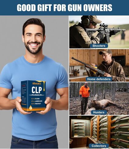 CLP Gun Cleaning Oil kit-Includes Pro Cleaner, CLP Lubricant, Brushes, Picks Swabs and Cloth, Complete Gun Cleaner and Oil Supplies for Rifle Pistol Firearm Maintenance,Gifts for Men in Saudi Arabia