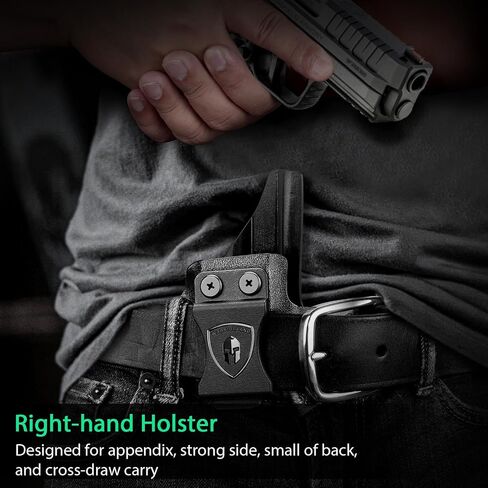 WARRIORLAND IWB Kydex Holster, Compatible with Springfield XD MOD.3 & MOD.2 9mm / XD 4" .45 – Concealed Carry Holster with Optic Cut & Claw, Adj. Cant & Retention, Inside Waistband Carry, Right Hand in Saudi Arabia