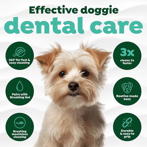 TropiClean Fresh Breath TripleFlex Dog Toothbrush, Small/Medium Dogs in Kuwait