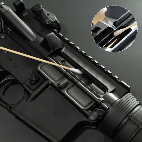 مجموعات تنظيف الأسلحة، رقع تنظيف أسلحة خالية من الوبر للأسلحة النارية، مسحات قطنية طويلة بطول 6 بوصات، قماش نظيف عالي الامتصاص للصيانة الشاملة للأسلحة النارية in Kuwait