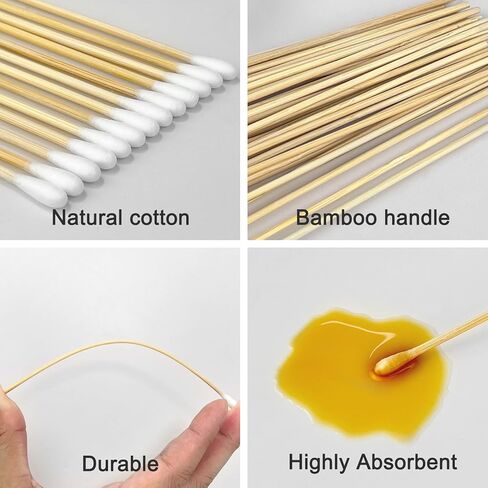 مجموعات تنظيف الأسلحة، رقع تنظيف أسلحة خالية من الوبر للأسلحة النارية، مسحات قطنية طويلة بطول 6 بوصات، قماش نظيف عالي الامتصاص للصيانة الشاملة للأسلحة النارية in Kuwait