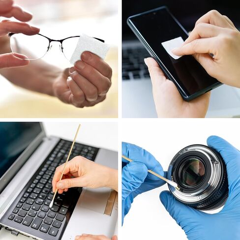 مجموعات تنظيف الأسلحة، رقع تنظيف أسلحة خالية من الوبر للأسلحة النارية، مسحات قطنية طويلة بطول 6 بوصات، قماش نظيف عالي الامتصاص للصيانة الشاملة للأسلحة النارية in Kuwait