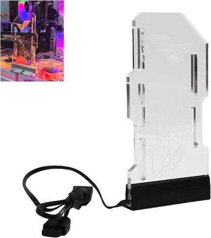 Gugxiom Addressable GPU Support Bracket, 5V 3PIN Acrylic Transparent Graphics Card Support Built in 5V ARGB Strip, GPU Brace Video Card Sag Holder in Saudi Arabia