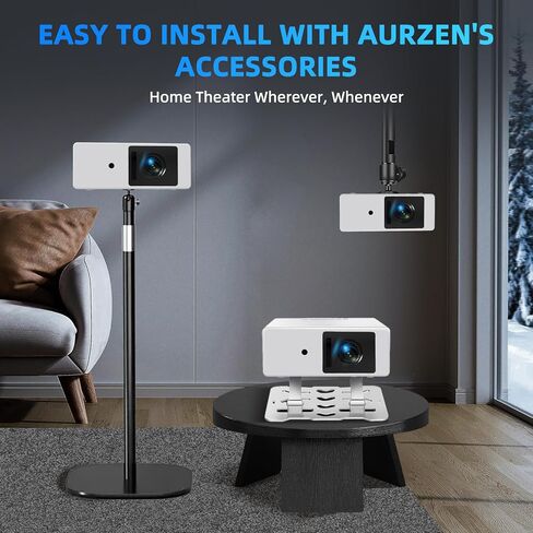 [Licensed & Auto Focus] 4K Projector with WiFi 6 and Bluetooth, Licensed Outdoor Projector, 1800 ANSI Lumens Auto Focus Dolby Audio Portable Smart Projector with HDR10+ in Saudi Arabia