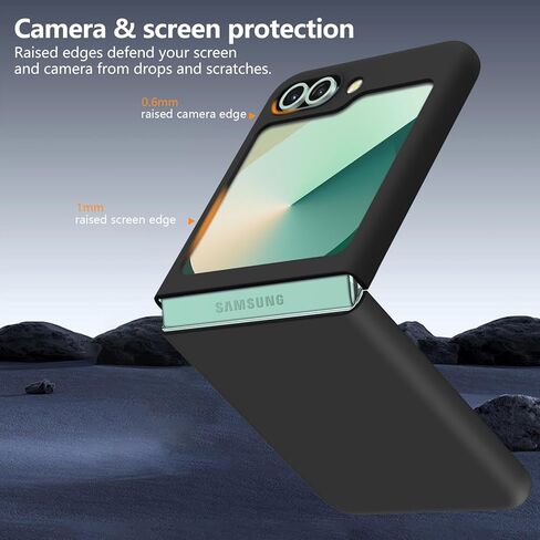 Compatible with Samsung Galaxy Z Flip 6 Case,Clear Hard PC Cover Cute Fashion Simple Never Yellowing Lightweight Matte Protective Slim Bumper Phone Case for Galaxy Z Flip 6,White(6-90) in Saudi Arabia