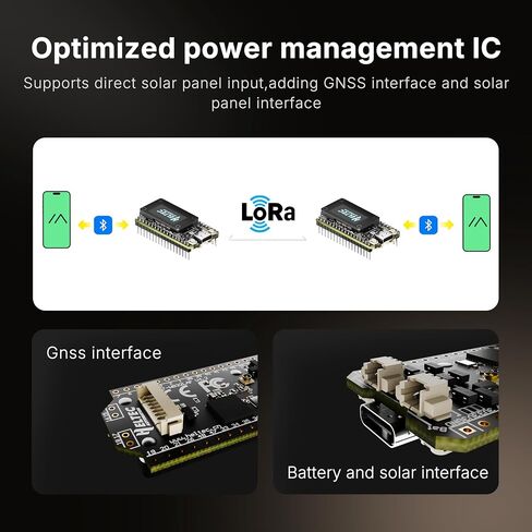 مجموعة لوحة تطوير Heltec WiFi LoRa 32 V4 مع علبة بطارية ESP32 S3 SX1262 27dBm OLED Display لشبكة IoT Arduino للاتصالات اللاسلكية (بطارية 3000 مللي أمبير في الساعة + هوائي + علبة) in Kuwait