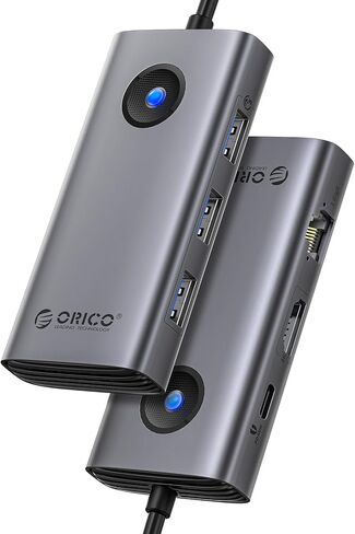ORICO 6-in-1 USB C Docking Station with 4K HDMI, 2.5G Ethernet, 100W PD Charging, 2 USB-A 3.0 & 1 USB-C 3.0 Ports (5 Gbps), Multiport Adapter for Windows, Mac in Saudi Arabia
