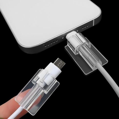 10Pcs Transparent Winder Protector for iPhone iPad USB Cable Protection Organizer Data Cable Wrap Clip Protector Case in Saudi Arabia