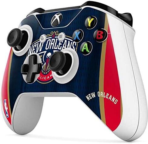 Skinit Decal Gaming Skin Compatible with Xbox One S Controller - Officially Licensed NBA New Orleans Pelicans Jersey Design in Saudi Arabia