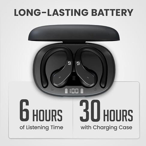 Back Bay Audio - Runner's Wireless Earbuds for Running, Workout Wrap Around Earbuds Bluetooth Headphones for Sports, Running Headphones, Hook Over The Ear Buds, Wrap Around Earphones with Earhooks in Saudi Arabia