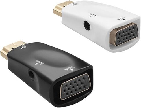 HD 1080P HDMI-Compatible to V/GA Adapter Cable Converter Female to Female for PC TV Box Computer Display Projector(Black) in Saudi Arabia