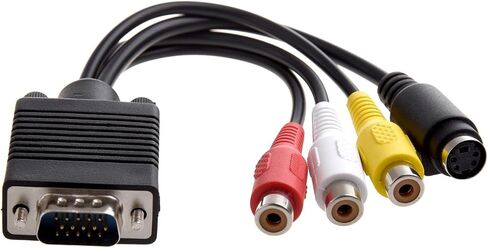 V/GA Adapter to TV S-Video R/CA Out Cable for PC Video in Saudi Arabia