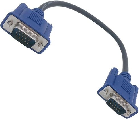 25cm 0.25m HD15Pin V/GA D-Sub Short Video Cable Cord Male to Male M/M Male to Female and Female to Female RGB Cable for M>oni>tor(Male to Male) in Saudi Arabia