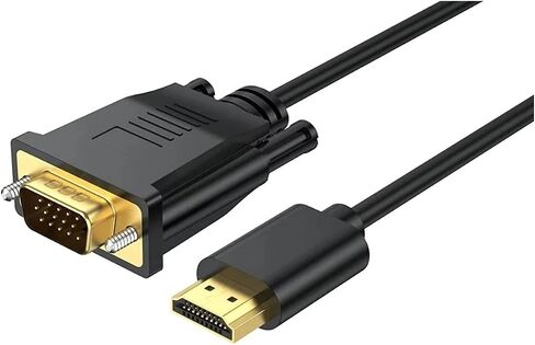 HD 1080P HDMI-Compatible to V/GA Cable Adapter Analog Converter Video Cord Plated Chip for PC TV M>oni>tor Display Projector(1m) in Saudi Arabia