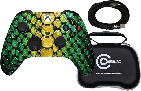 Custom Controllerzz Controller Bundle – Includes Custom Wireless Controller for Xbox Series X/S, Xbox One, PC & Braided USB-C Cable & Universal Protective Case in Saudi Arabia