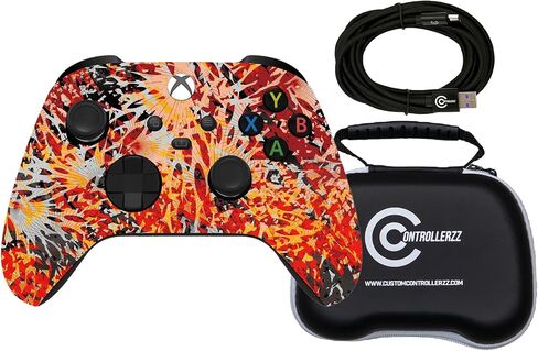 حزمة وحدة تحكم Custom Controllerzz - تتضمن وحدة تحكم لاسلكية مخصصة لأجهزة Xbox Series X/S وXbox One والكمبيوتر الشخصي وكابل USB-C المضفر وحقيبة حماية عالمية in Saudi Arabia
