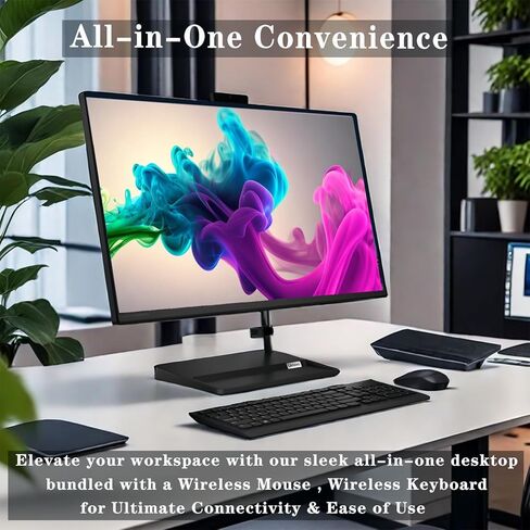كمبيوتر مكتبي Lenovo IdeaCentre الكل في واحد، شاشة لمس FHD مقاس 27 بوصة، Intel Core i7-13620H، Intel UHD Graphics، Harman، كاميرا ويب، Wi-Fi 6، Win11 H، HDMI، مع ماوس ولوحة مفاتيح (ذاكرة الوصول العشوائي 32 جيجابايت | 1 تيرابايت PCIe SSD) in Saudi Arabia