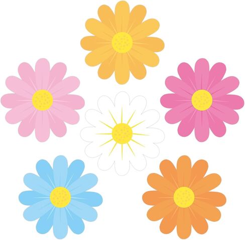 45 Pcs Springtime Flower Cutouts Flower Craft Cutouts Floral Note Cards for Spring Bulletin Board Springtime Classroom Wall Spring Tea Party Decoration in Saudi Arabia
