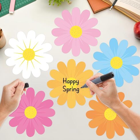 45 Pcs Springtime Flower Cutouts Flower Craft Cutouts Floral Note Cards for Spring Bulletin Board Springtime Classroom Wall Spring Tea Party Decoration in Saudi Arabia