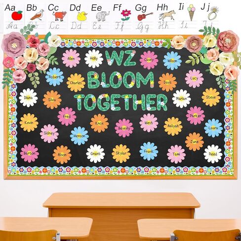 45 Pcs Springtime Flower Cutouts Flower Craft Cutouts Floral Note Cards for Spring Bulletin Board Springtime Classroom Wall Spring Tea Party Decoration in Saudi Arabia
