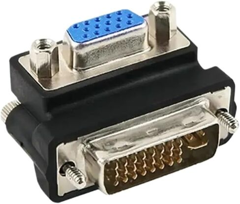 DVI Revolution V/GA Female Adapter DVI-I pl-UG 24 + 5 P to V/GA Ja-ck Adapter HD Video Graphics Card Converter for PC HDTV Projector(Straight) in Saudi Arabia