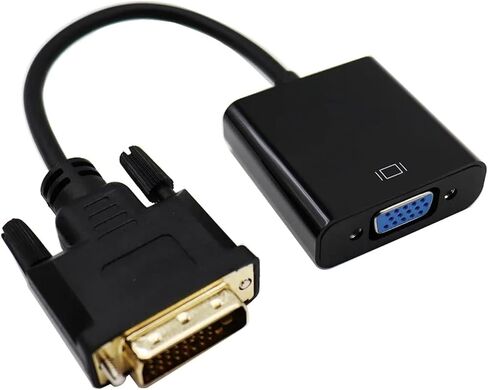 DVI to V/GA Adapter Full HD 1080P DVI-D Male to V/GA Female Adapter 24+1 25Pin to 15Pin Cable Converter for PC Computer M>oni>tor in Saudi Arabia