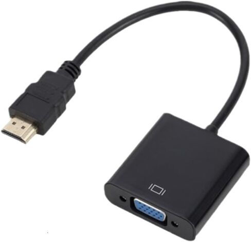 محول كابل HD 1080P HDMI متوافق مع V/GA ​​مع محول طاقة ذكر إلى أنثى لتلفزيون الكمبيوتر اللوحي (أخضر) in Saudi Arabia