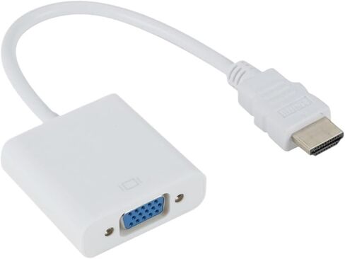 محول كابل HD 1080P HDMI متوافق مع V/GA ​​مع محول طاقة ذكر إلى أنثى لتلفزيون الكمبيوتر اللوحي (أخضر) in Saudi Arabia