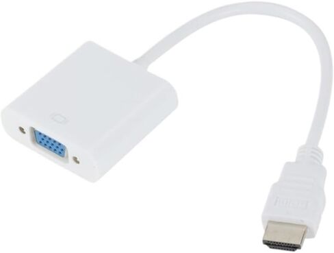 محول كابل HD 1080P HDMI متوافق مع V/GA ​​مع محول طاقة ذكر إلى أنثى لتلفزيون الكمبيوتر اللوحي (أخضر) in Saudi Arabia