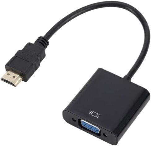 محول كابل HD 1080P HDMI متوافق مع V/GA ​​مع محول طاقة ذكر إلى أنثى لتلفزيون الكمبيوتر اللوحي (أخضر) in Saudi Arabia