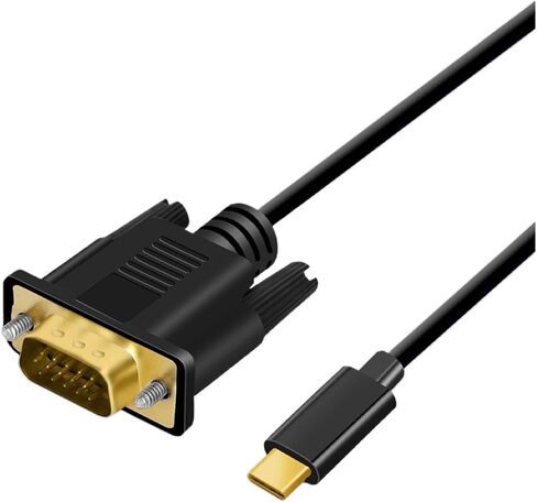 USB TY>pe C 3.1 to V/GA Adapter 1080P TY>pe C Male to DVI Male Video Converter Cable for HDTV Projector M>oni>tor(Type-C to VGA) in Saudi Arabia