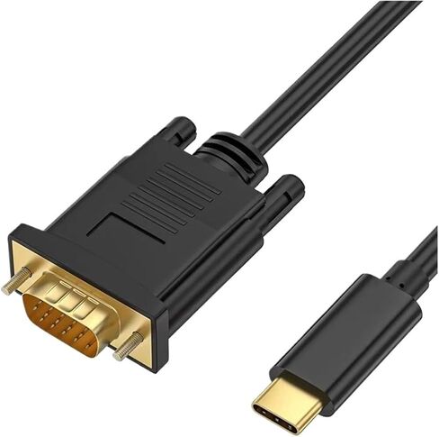 USB TY>pe C 3.1 to V/GA Adapter 1080P TY>pe C Male to DVI Male Video Converter Cable for HDTV Projector M>oni>tor(Type-C to VGA) in Saudi Arabia