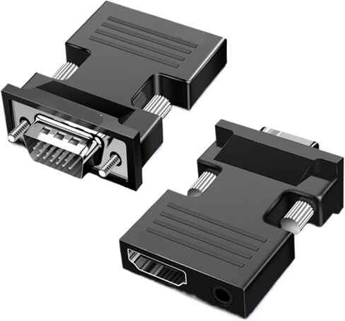 HDMI-Compatible Female to V/GA Male Converter Adapter with 3.5mm Cable for P;S/4 M>oni>tor Projector PC Laptops 1080P HD to V/GA in Saudi Arabia