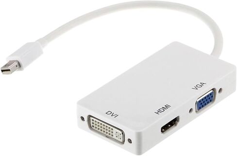 Displayport DP to DVI V/GA HDMI-Compatible Converter Adapter Cable for I>oni>tor TV(White) in Saudi Arabia